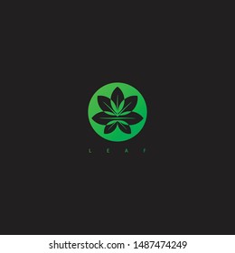 leaf logos with abstract mixed plant shapes make this design. unique, modern.
