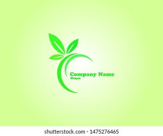 leaf logos are combined with green color