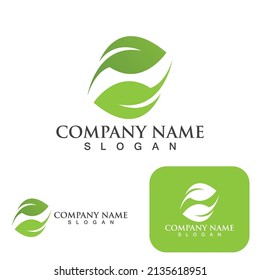 leaf  Logos of green Tree ecology nature element vector