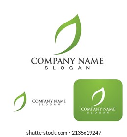 leaf  Logos of green Tree ecology nature element vector