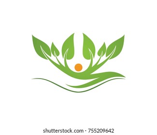 Leaf logos vector