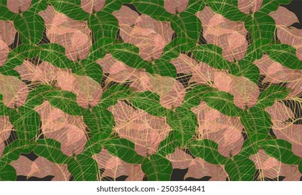 Leaf long  wallpaper wall decor printable ideas design