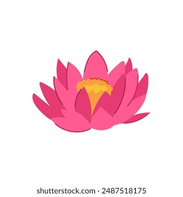 leaf lotus flower cartoon. water gold, blossom zen, waterlily chinese leaf lotus flower sign. isolated symbol vector illustration