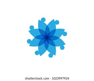 leaf lotus flower logo and symbols 