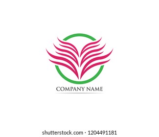 Leaf lotus nature logo vector