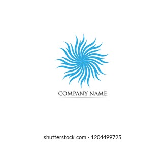 Leaf lotus nature logo vector