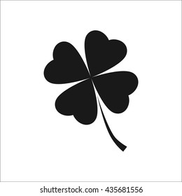 For leaf lucky clover sign icon on background