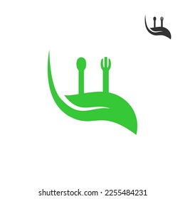 Leaf lunch food Logo abstract