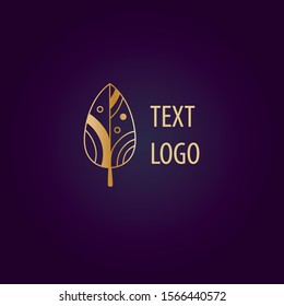 Leaf lux logo. Organic symbol.