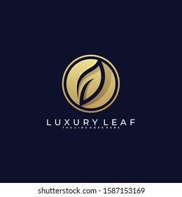 Leaf Luxury Illustration Vector Template.Suitable for Creative Industry, Multimedia, entertainment, Educations, Shop, and any related business