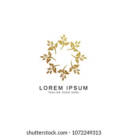 leaf luxury logo template