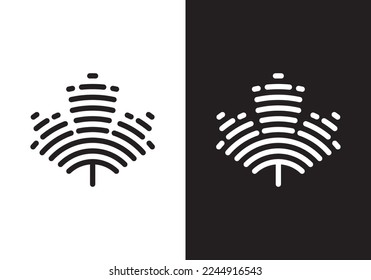 imagen vectorial del logotipo de tecnología de arce hoja