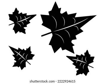 Leaf, maple leaf, tree, black and white, woody plant, plane, plant, logo, holly, maple, black maple, graphics tundra icon leaf expansion pack leaf images black and white icon vector.