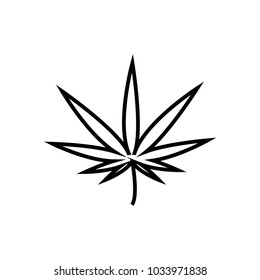 Leaf marijuana symbol icon