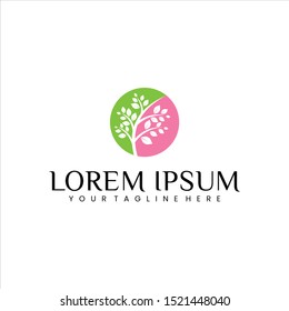 leaf medical logo illustration vector download.