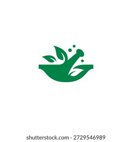 Leaf Medicine or Pharmacy Logo Design 
