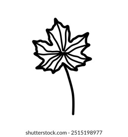 Icono mínimo de la hoja y arte de la línea del Vector