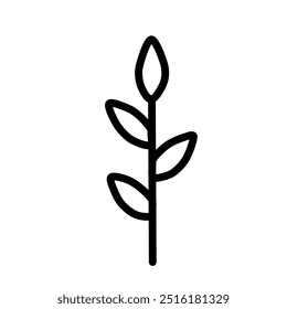 Leaf minimal line art and vector