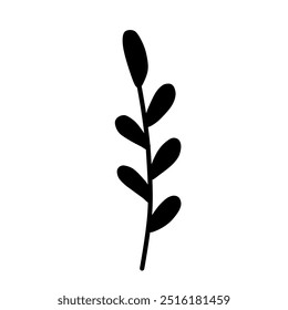 Arte de línea mínima de la hoja y Vector