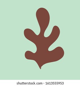 Leaf minimal texture, botanic background, nature icon, vector design 