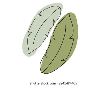 Leaf minimalis modern simple shape botany
