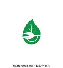 leaf mint and fork logo
