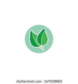 Leaf Mint Logo Template vector symbol nature