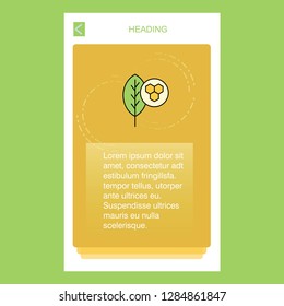 Leaf  mobile vertical banner design design. Vector