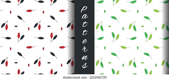 Leaf Modern Seamless Pattern Design in Vector Art