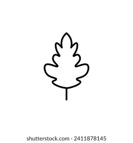 Leaf Modern Thin Icon. Perfect for design, infographics, web sites, apps
