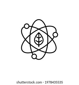 Leaf molecule icon, eps 10