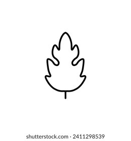Leaf Monoline Symbol. Perfect for design, infographics, web sites, apps