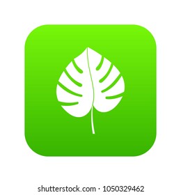 Leaf of monstera icon digital green for any design isolated on white vector illustration