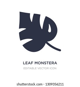 leaf monstera icon on white background. Simple element illustration from Nature concept. leaf monstera icon symbol design.