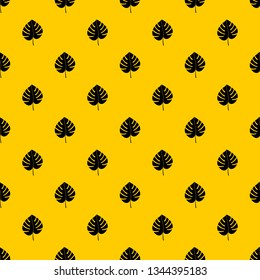Leaf of monstera pattern seamless vector repeat geometric yellow for any design