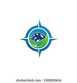 leaf montain logo template