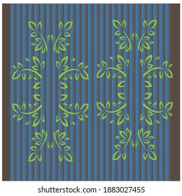 Leaf motif background color vector design illustration