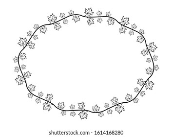 leaf motif frames, natural plant theme borders, delimiter for text or banner with isolated white background.