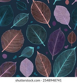 Leaf. Motif in Pattern Vector Repeat Featuring Textile Design, Pink, and Cream in Abstract Form, Ideal for Wallpaper and Wrapping.
