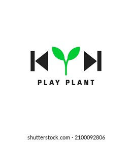 leaf and music logo vector