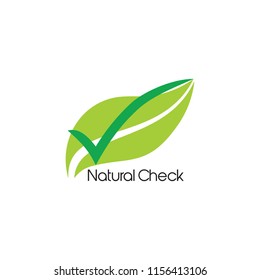 leaf natural check symbol vector