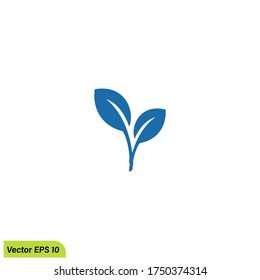 leaf natural icon illustration simple design element logo template