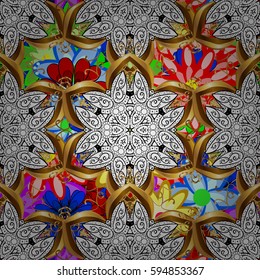 Leaf natural pattern colorful. Vector flower concept. Summer design. Seamless floral pattern can be used for wallpaper, website background, wrapping paper.