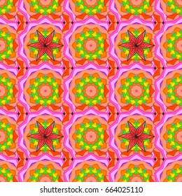 Leaf natural pattern in colors. Seamless floral pattern can be used for wallpaper, website background, wrapping paper. Vector flower concept. Summer design.