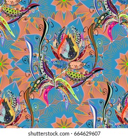 Leaf natural pattern in colors. Seamless floral pattern can be used for wallpaper, website background, wrapping paper. Vector flower concept. Summer design.