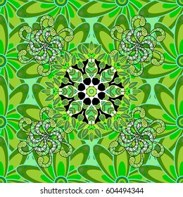 Leaf natural pattern in colors. Summer design. Seamless floral pattern can be used for wallpaper, website background, wrapping paper. Vector flower concept.