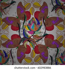 Leaf natural Seamless floral pattern can be used for wallpaper, website background, wrapping paper. Vector flower concept. Summer design.