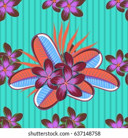 Leaf natural varicolored pattern. Summer design. Seamless floral pattern can be used for wallpaper, website background, wrapping paper. Vector Flower concept.