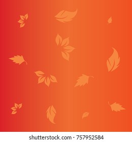 Leaf natural vector background, abstract floral ornament