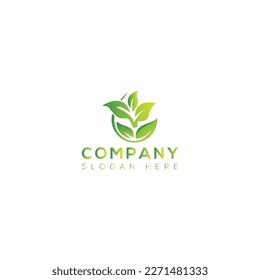 Leaf Natural vector logo design